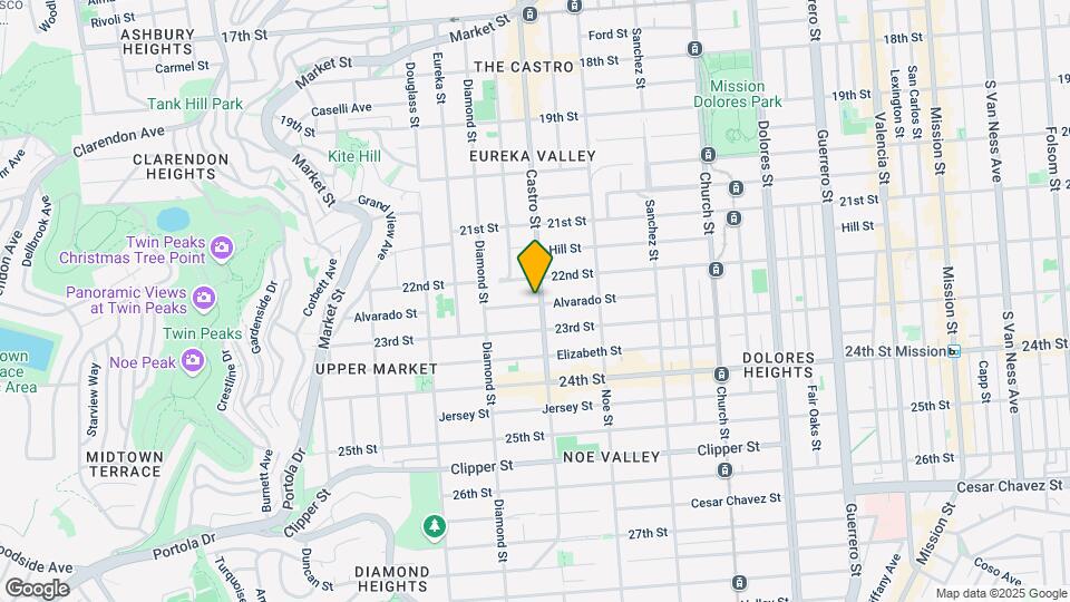 600 Alvarado St Map and Location Details