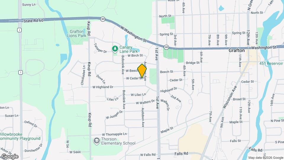 209 W Cedar St Map and Location Details
