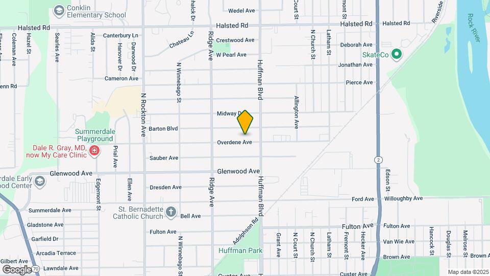 1823 Overdene Ave Map and Location Details