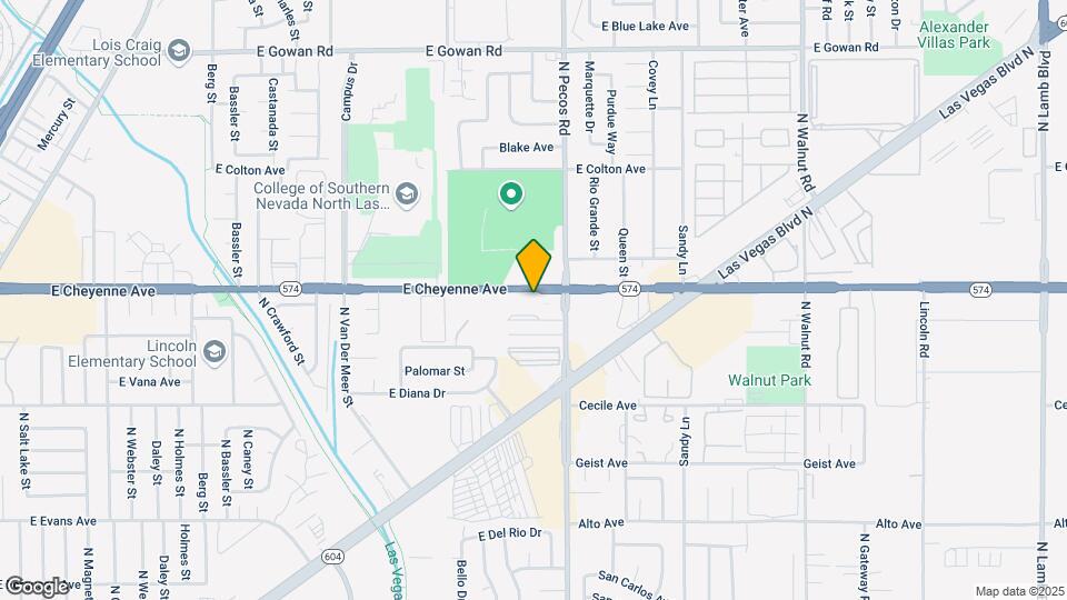 3437 E Cheyenne Ave Mapa y Detalles de la Ubicación