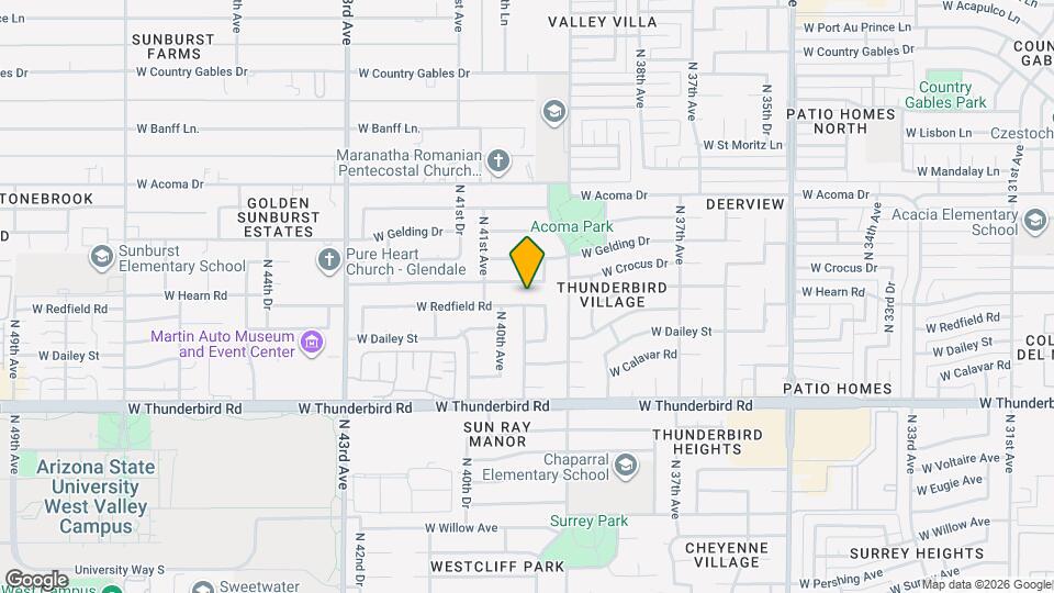 3938 W Redfield Rd Map and Location Details