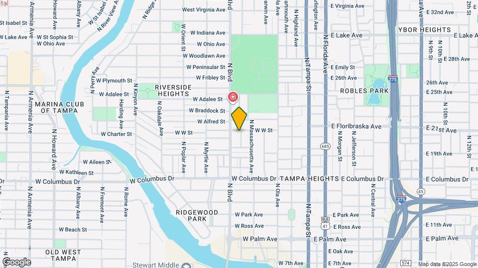 2916 N Woodrow Ave Map and Location Details