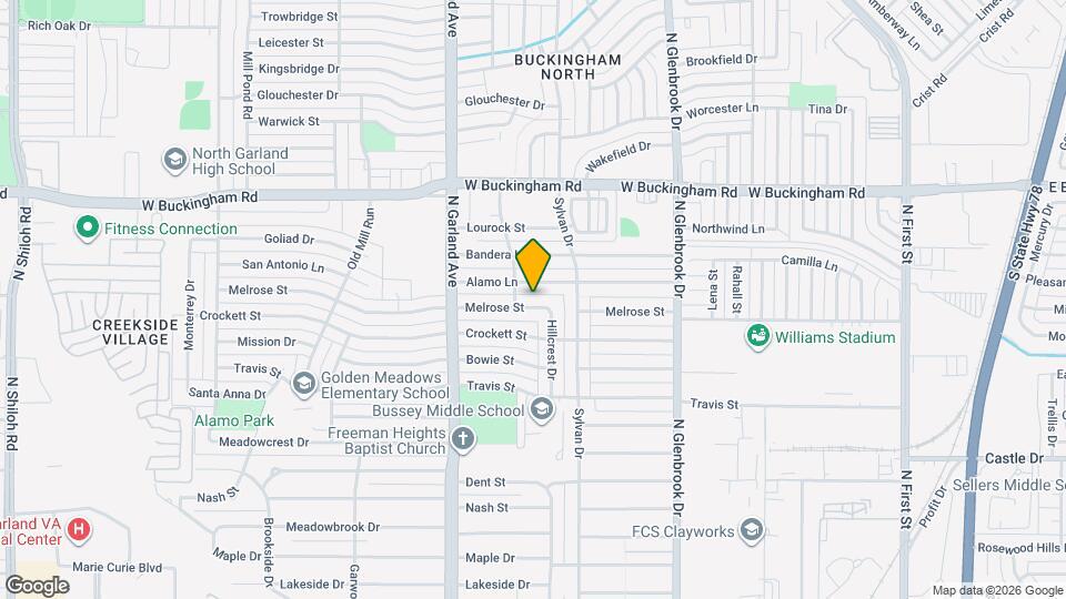 1109 Melrose St Map and Location Details