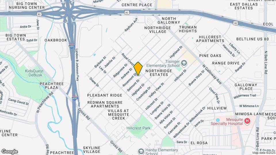 1421 Belmont St Mapa y Detalles de la Ubicación