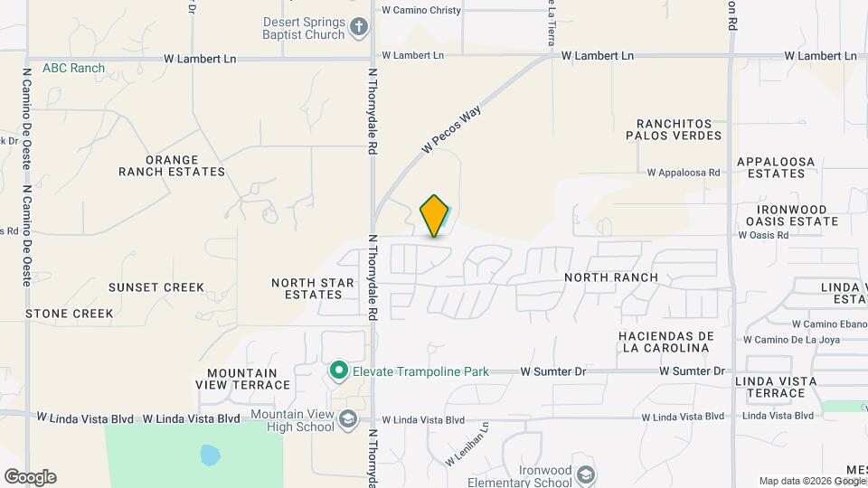 3650 W Mesa Ridge Trail Mapa y Detalles de la Ubicación