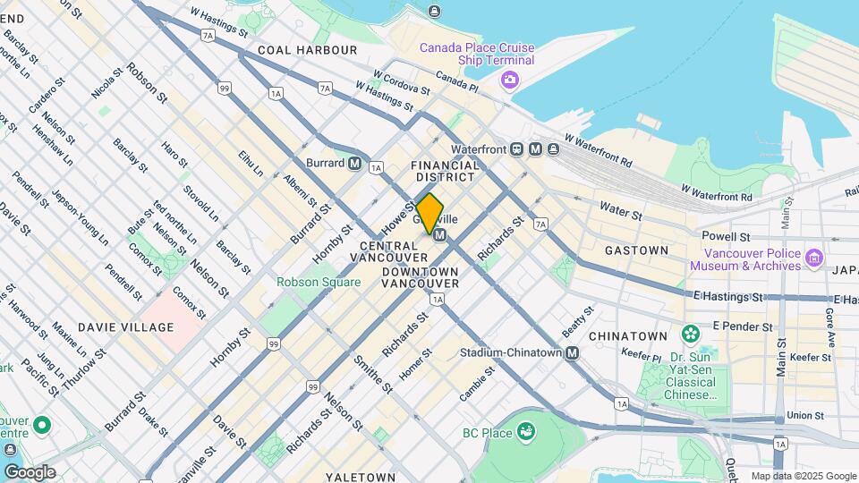 610 Granville St Map and Location Details