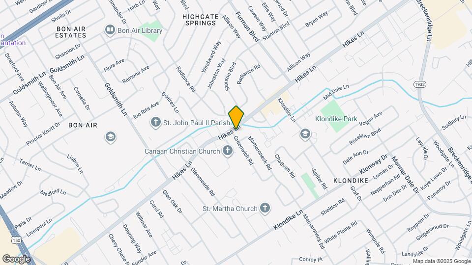 2850 Hikes Ln Map and Location Details