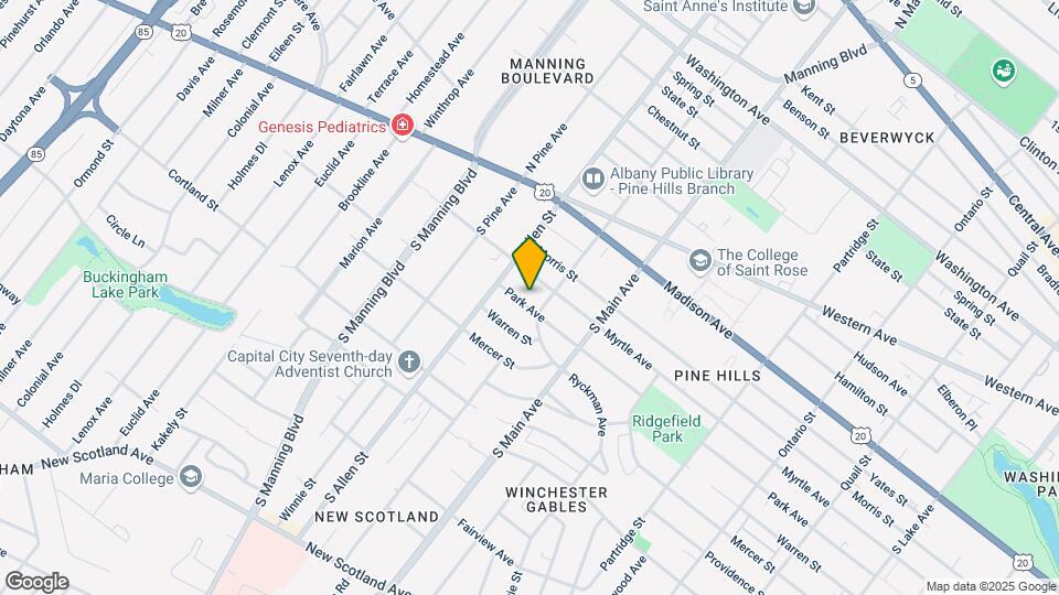 893 Park Ave, Unit #1 First Floor Map and Location Details