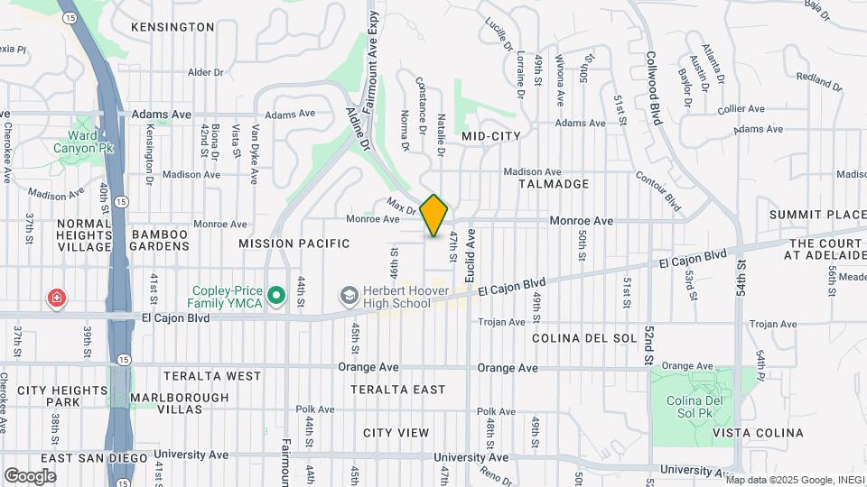 4461 Menlo Ave Mapa y Detalles de la Ubicación