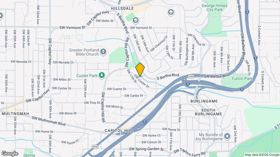 1515 SW Custer Dr Map and Location Details