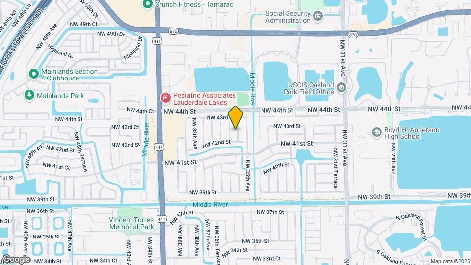 4281 NW 35th Terrace Map and Location Details