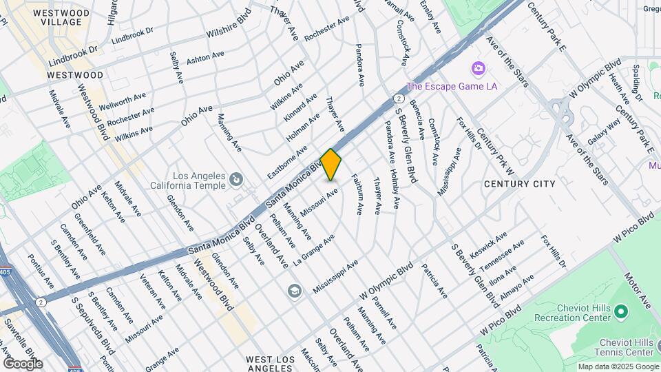 1833 Westholme Ave Mapa y Detalles de la Ubicación