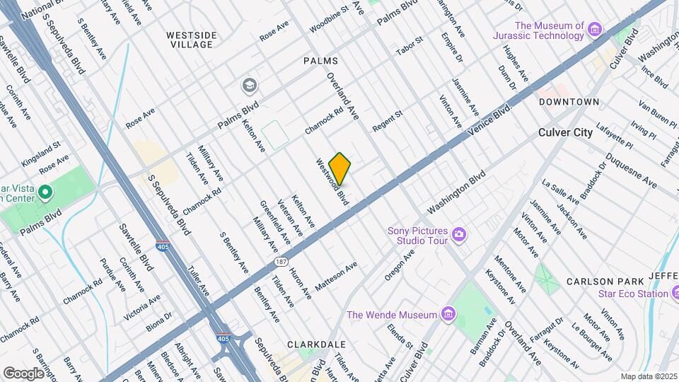 3742 Westwood Blvd Map and Location Details