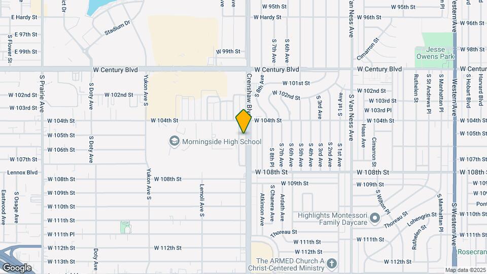 10501 Crenshaw Blvd Map and Location Details