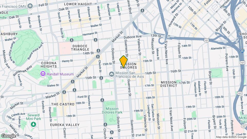 360 Guerrero St Map and Location Details
