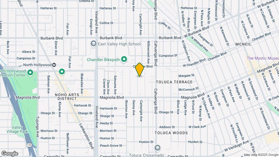 5320 Denny Ave Mapa y Detalles de la Ubicación