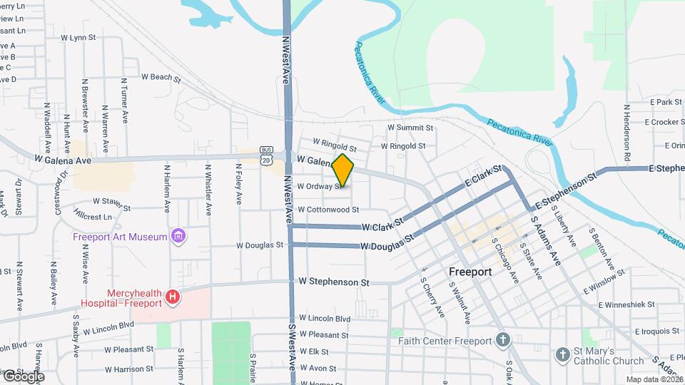 611 W Ordway St Map and Location Details
