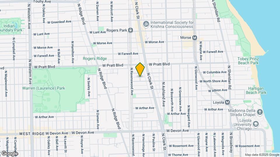 6710 N Hermitage Ave, Unit 2 Map and Location Details