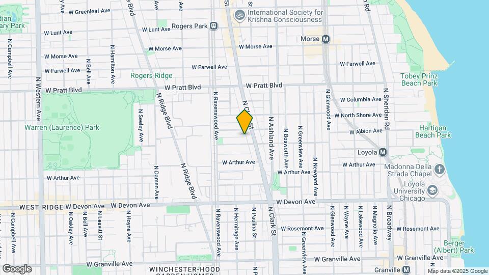 1702 W Albion Ave Map and Location Details