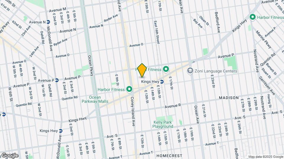 1654 E 13th St Map and Location Details