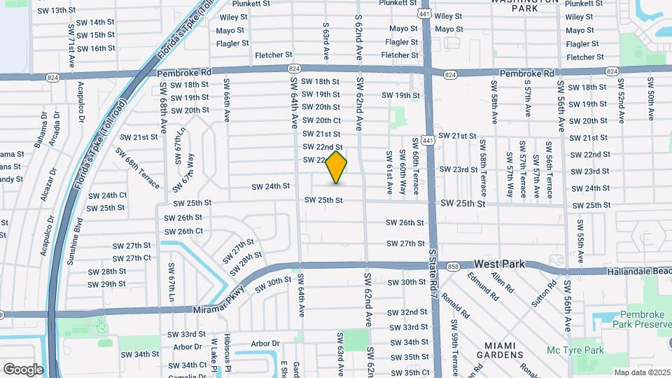 6242 SW 24th St Map and Location Details