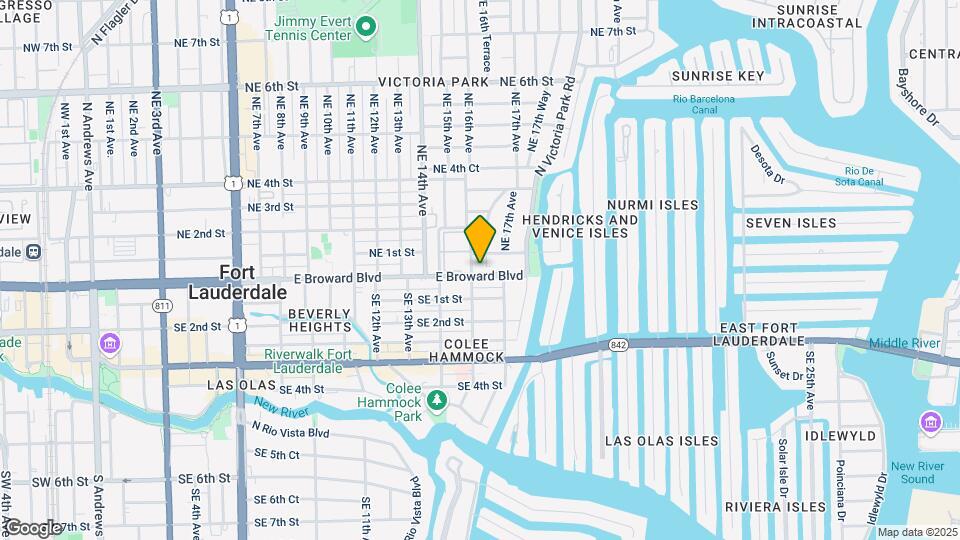 1605 E Broward Blvd, Unit 1 Map and Location Details