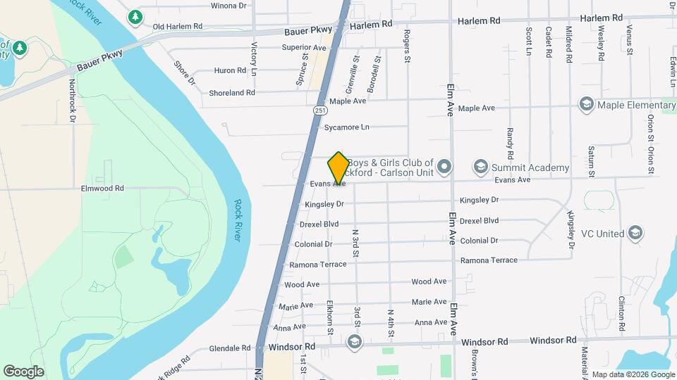 713 Evans Ave Mapa y Detalles de la Ubicación