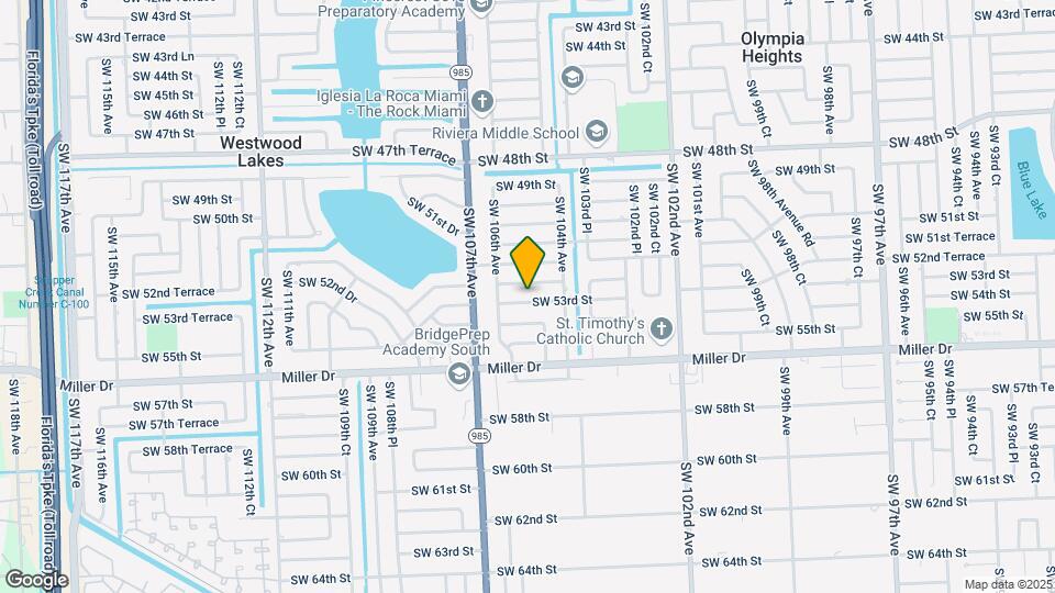 10501 SW 53rd St Map and Location Details