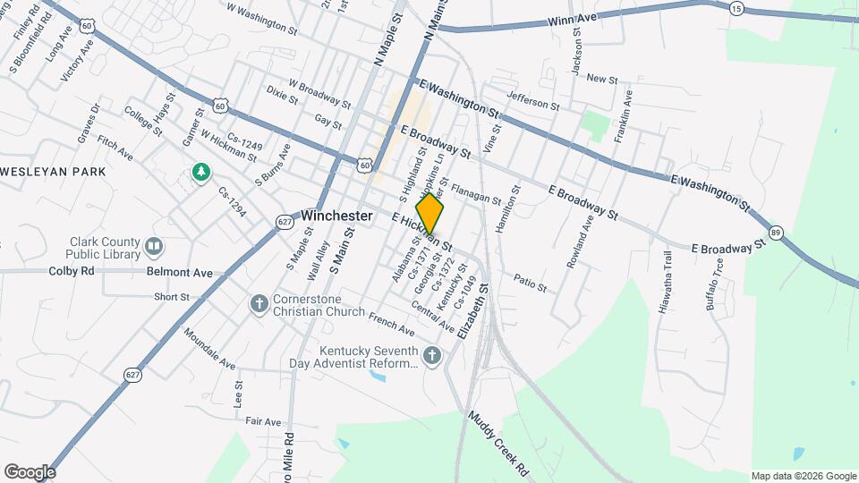 206 E Hickman St Map and Location Details