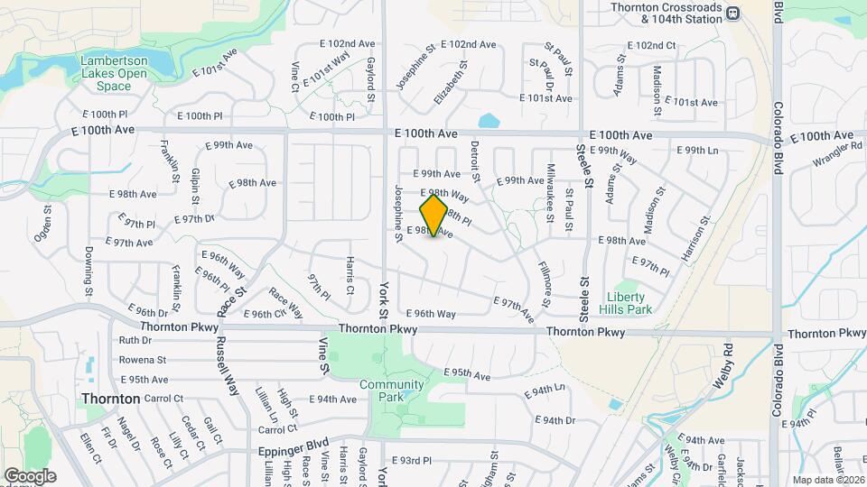2520 E 98th Ave, Unit 2168 Meadowlawn Dr. Map and Location Details