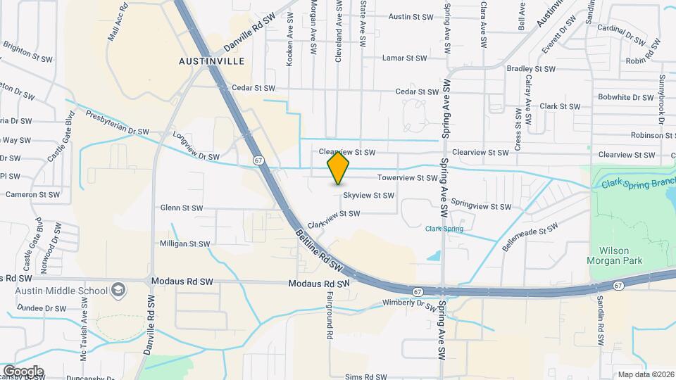 1302 Skyview St SW Map and Location Details