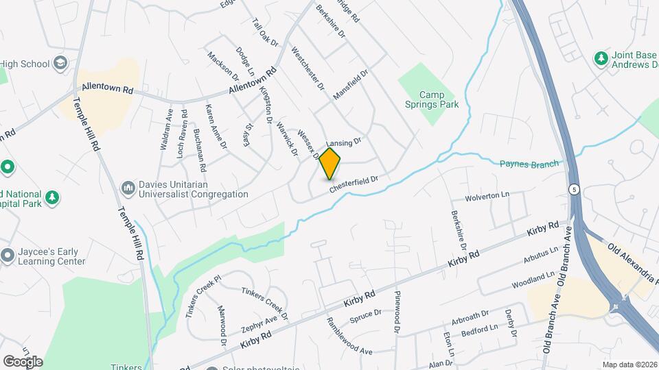 7309 Sheffield Dr Map and Location Details