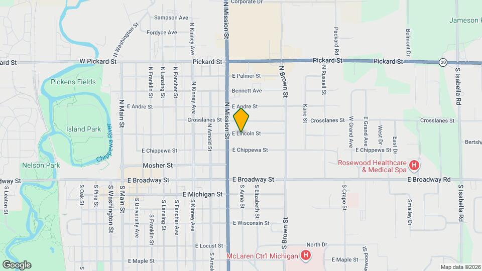 808 E Lincoln St Map and Location Details