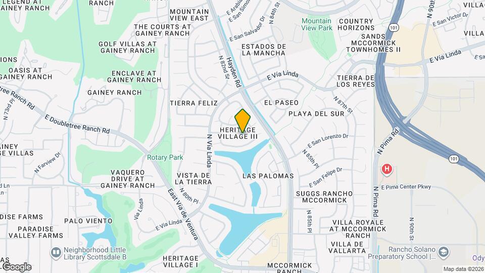 8185 E Del Caverna Dr Map and Location Details