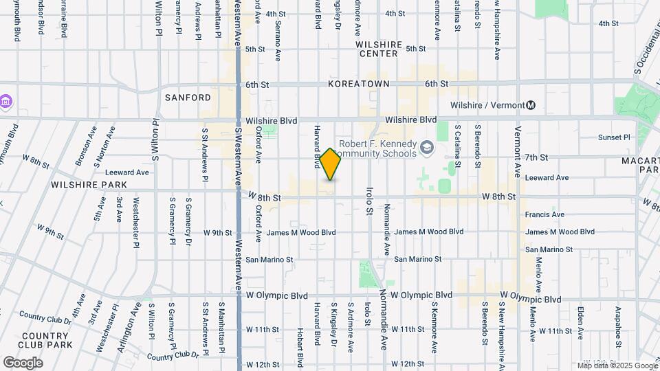 757 S Kingsley Dr Map and Location Details