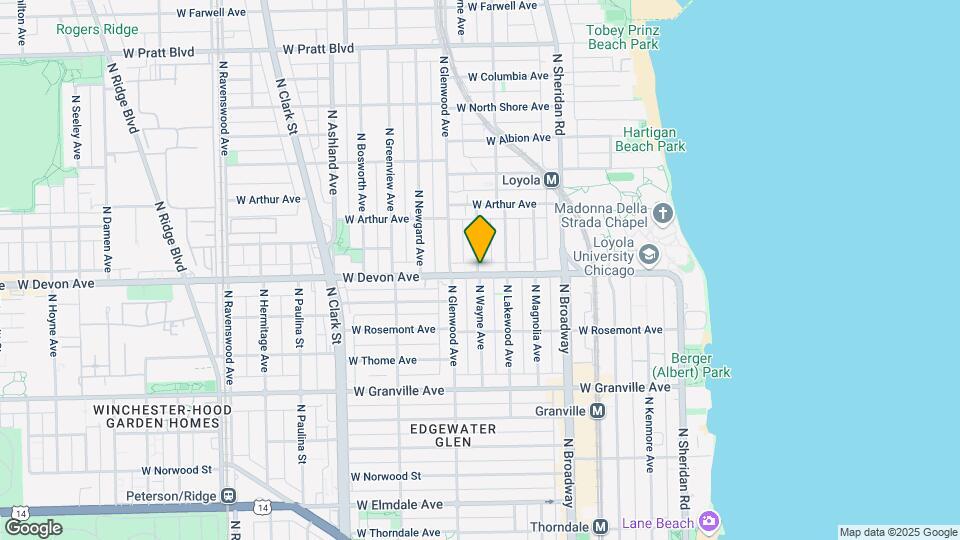 6403 N Wayne Ave Map and Location Details