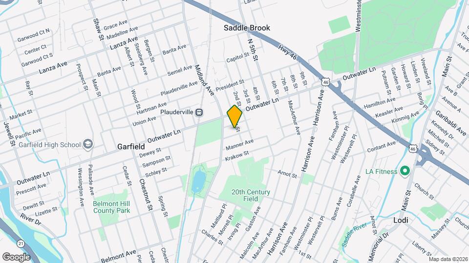 23 Park Ave Map and Location Details