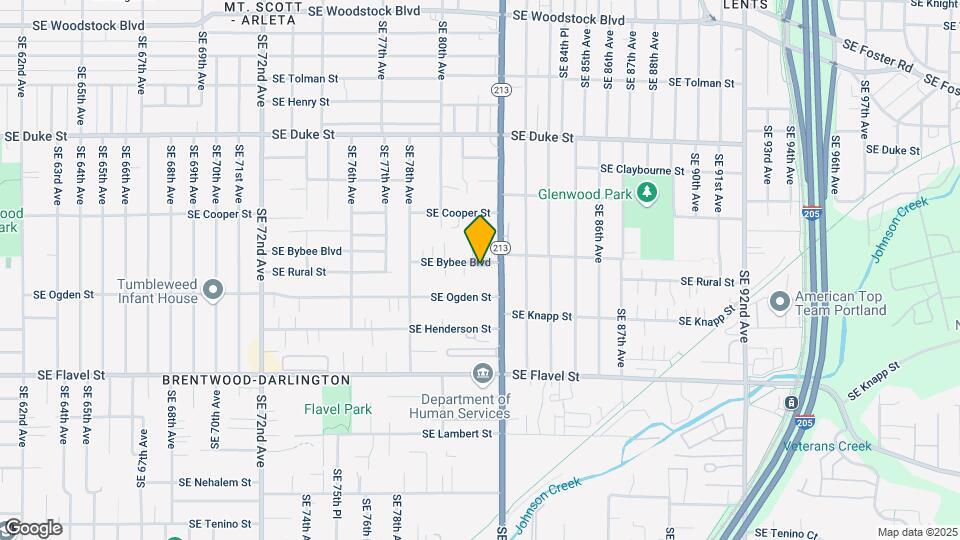 8120 SE Bybee Blvd Map and Location Details