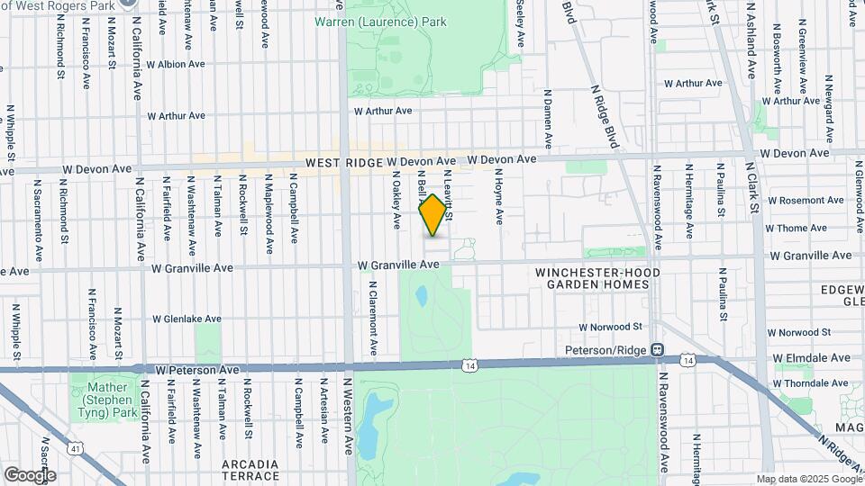 2219 W Thome Ave Mapa y Detalles de la Ubicación