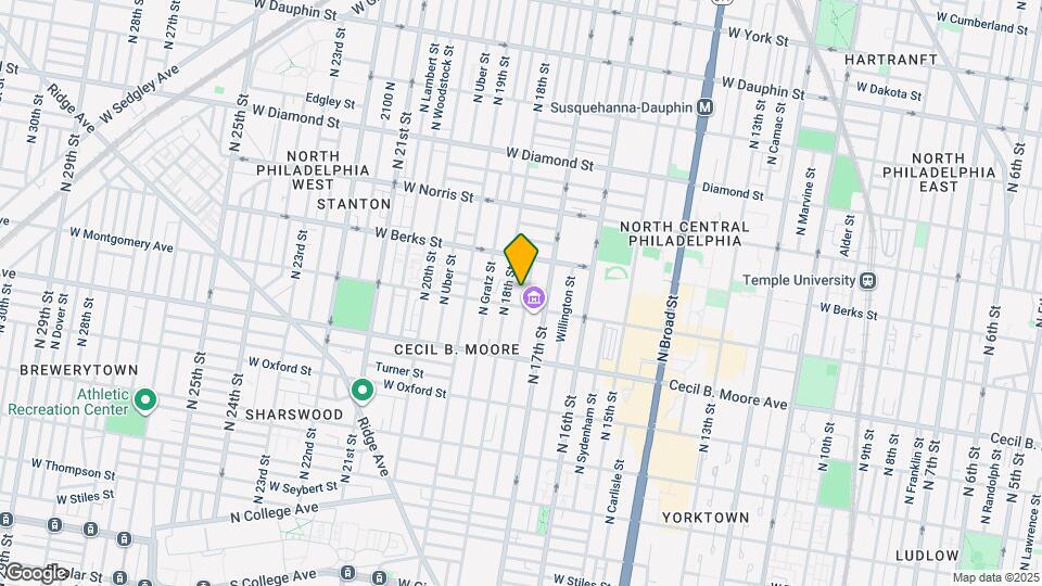 1802 N Bouvier St Map and Location Details