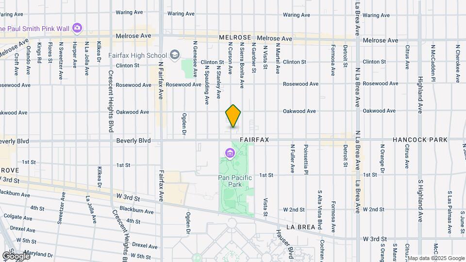 322 N Curson Ave Mapa y Detalles de la Ubicación