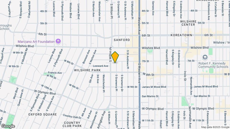 715 S Gramercy Pl Map and Location Details
