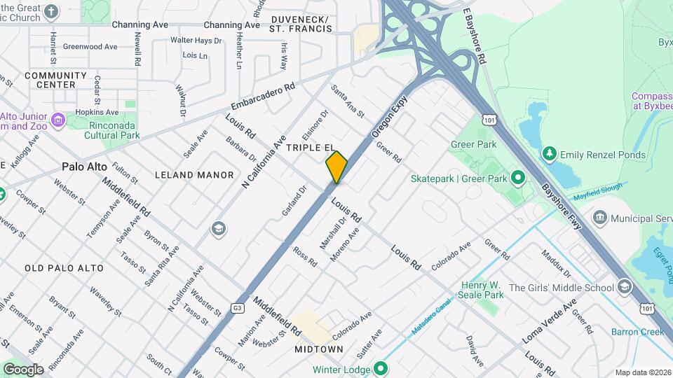 2421 Louis Rd Map and Location Details