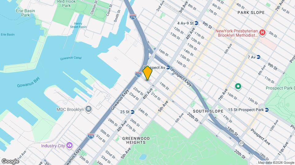 1BR in Sunset Park/South Slope | Sunlit, Spacious & Pet-Friendly, Unit 2F Map and Location Details