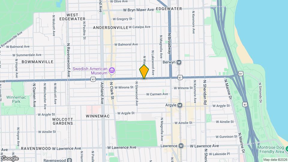1333 W Foster Ave, Unit Third Floor Map and Location Details