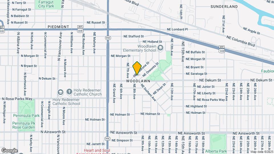 6816 NE Durham Ave Map and Location Details