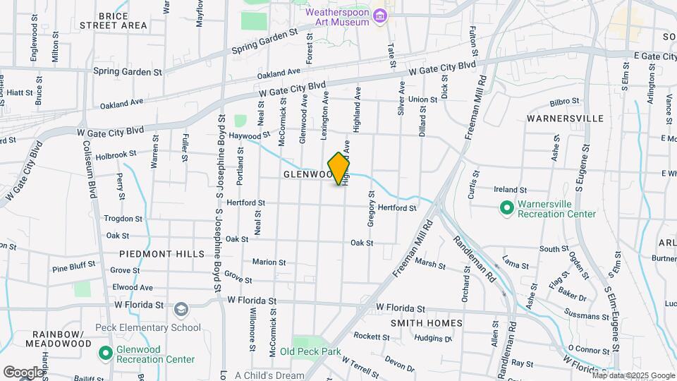 1004 Highland Ave Mapa y Detalles de la Ubicación