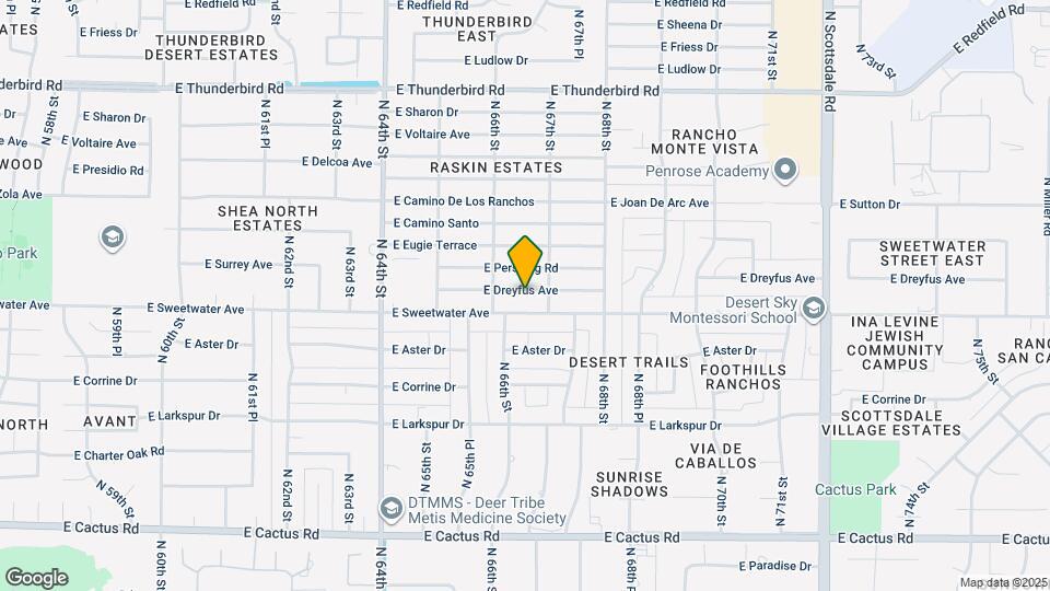 6629 E Dreyfus Ave Map and Location Details