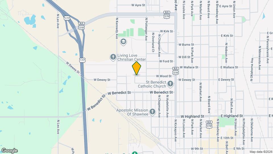 715 W Wood St Map and Location Details