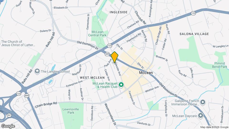 1406 Ingleside Ave Map and Location Details